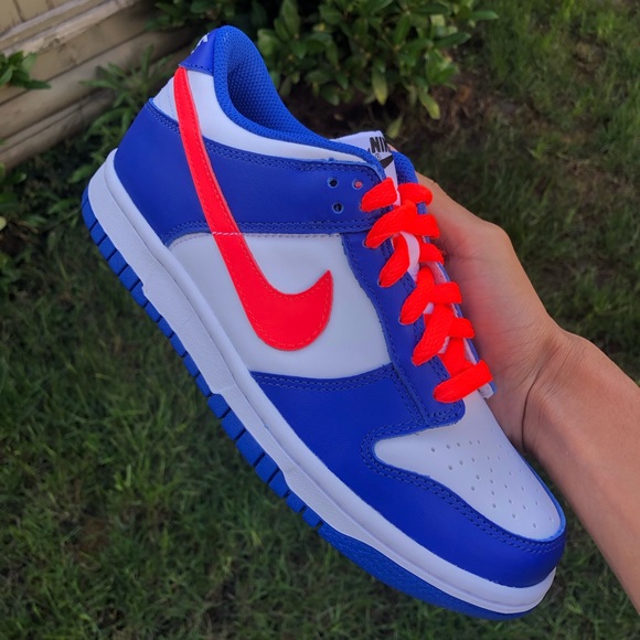 Nike Dunk Low 'Bright Crimson Game Royal' - Picture 2 of 4
